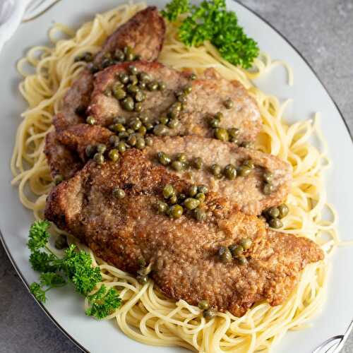 Veal Scallopini with Piccata Sauce & Angel Hair Pasta