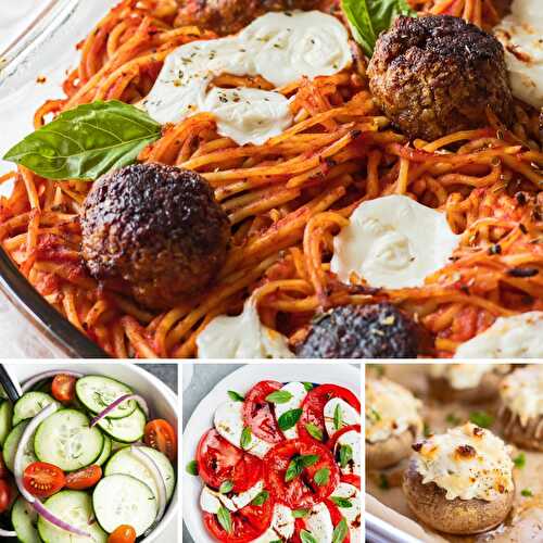 What To Serve With Baked Spaghetti: Caprese Salad (+ More Great Side Dish Ideas!)