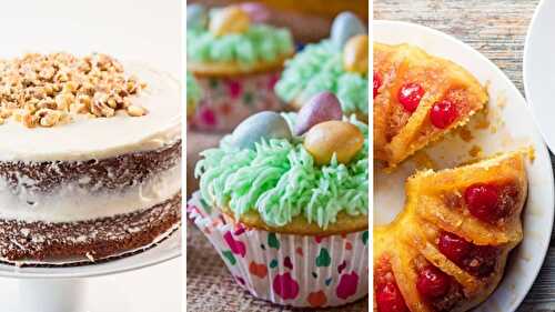 Easter Cakes: Carrot Cake with Cream Cheese Buttercream Frosting (+More Tasty Recipes!)