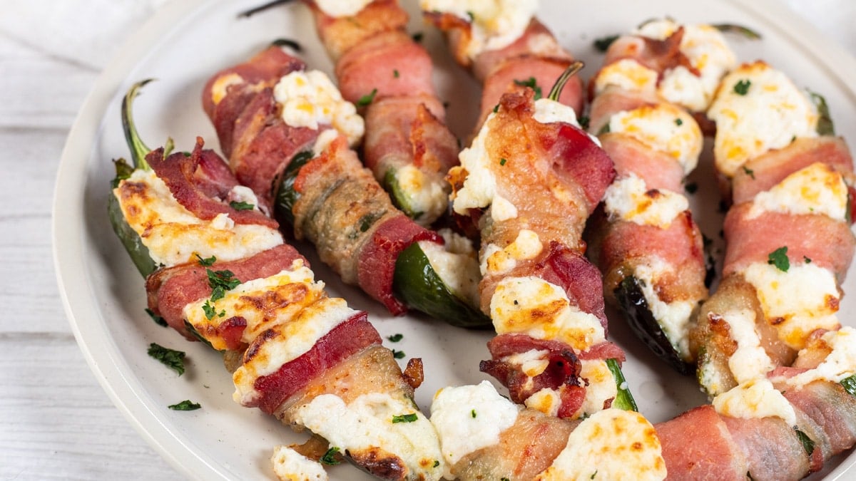 Air Fryer Bacon Wrapped Jalapeno Poppers