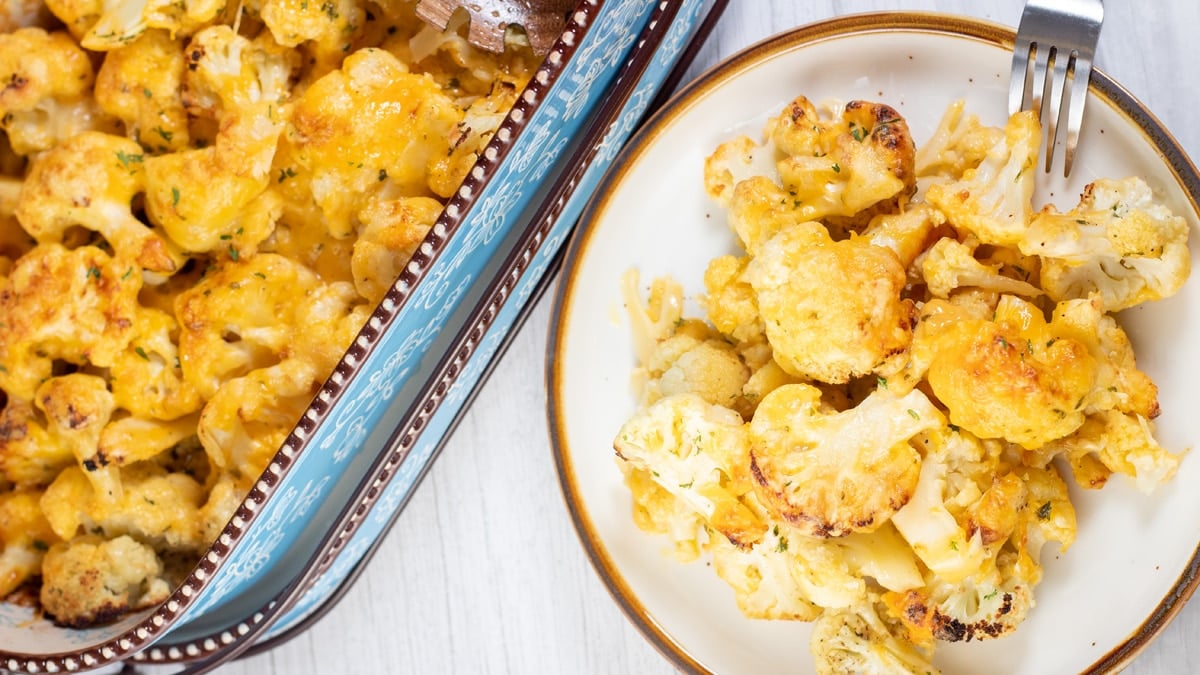 Baked Cauliflower With Cheese