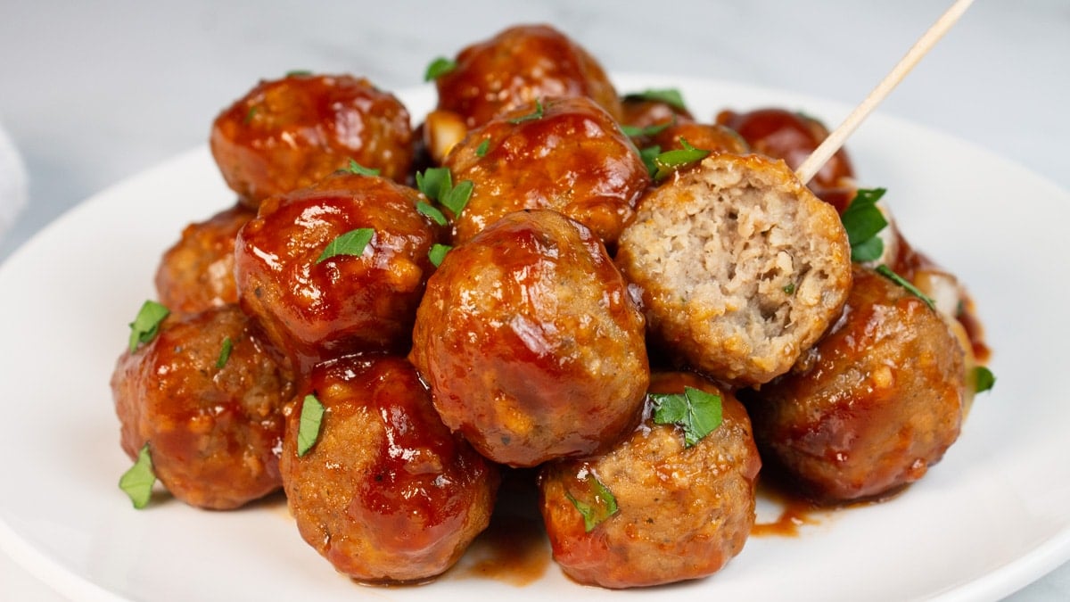 Crockpot BBQ Meatballs