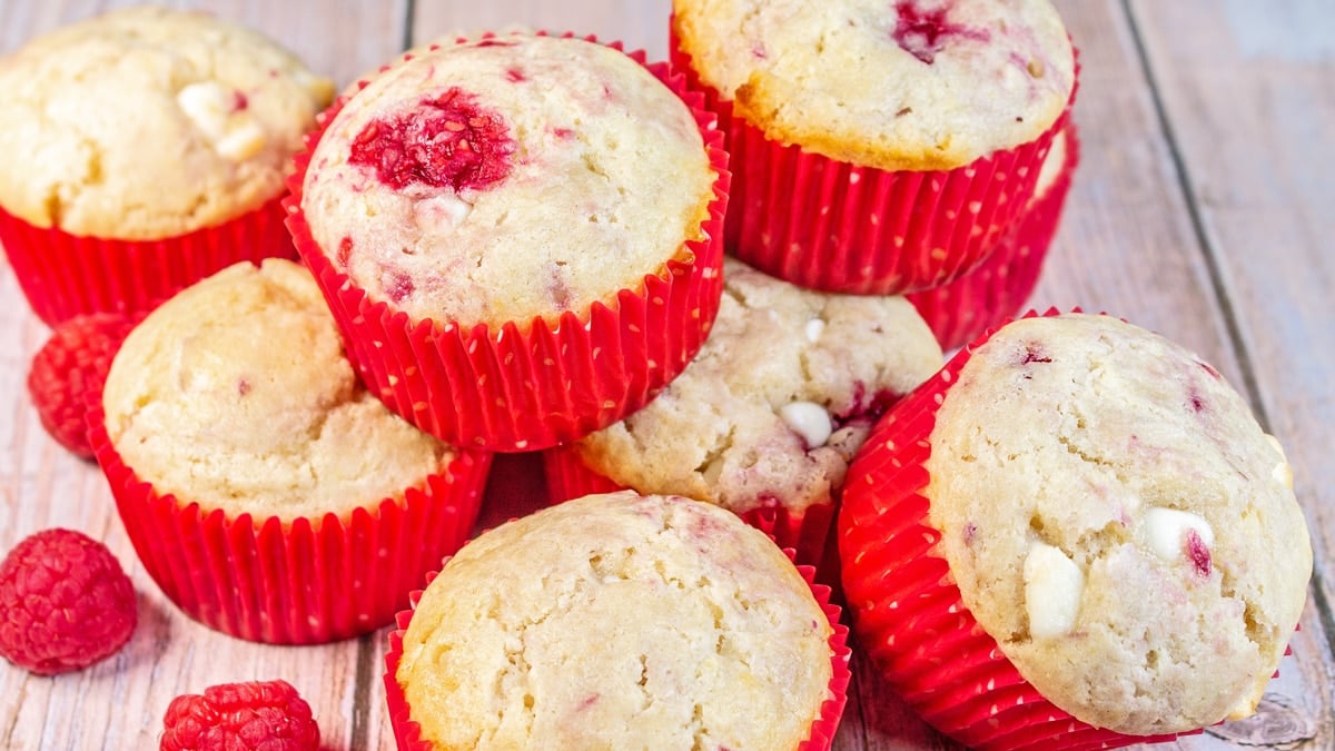 Raspberry White Chocolate Muffins