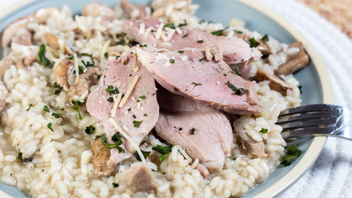Smoked Duck And Mushroom Risotto