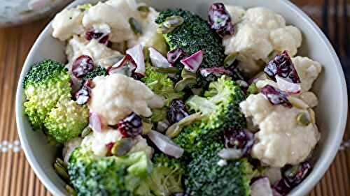 Broccoli Cauliflower Salad