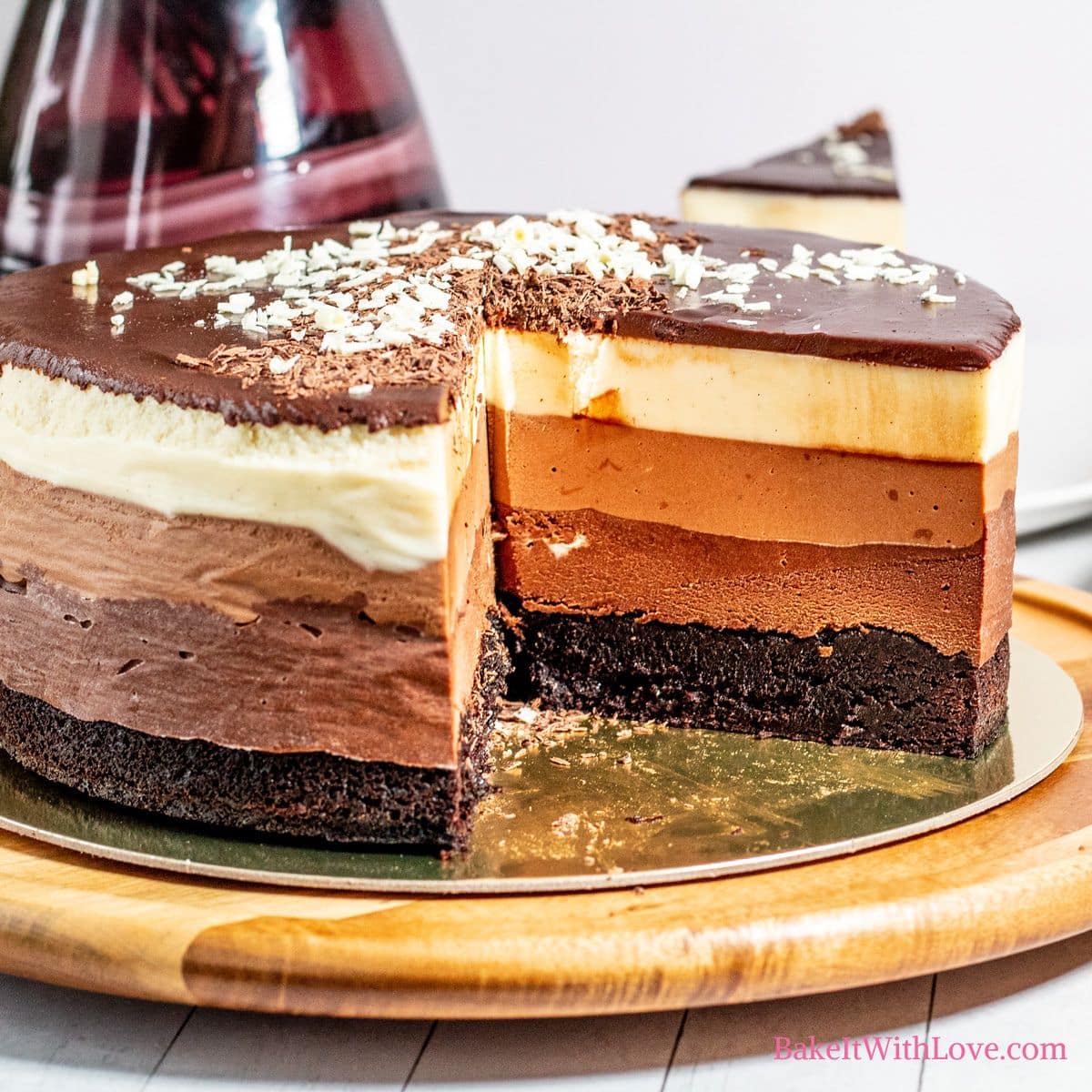 Layered Chocolate Mousse Cake