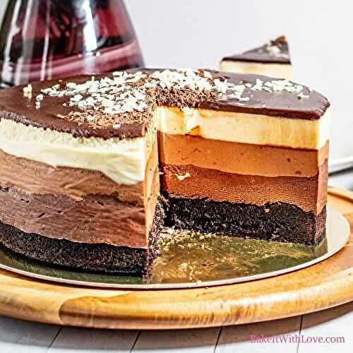 Layered Chocolate Mousse Cake