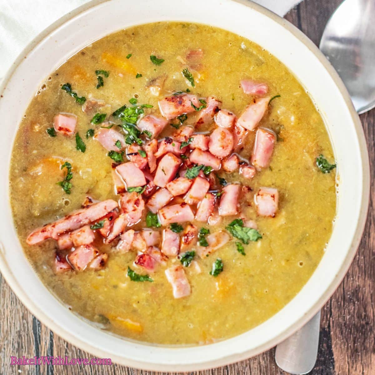 Crockpot Split Pea Soup with Ham Bone