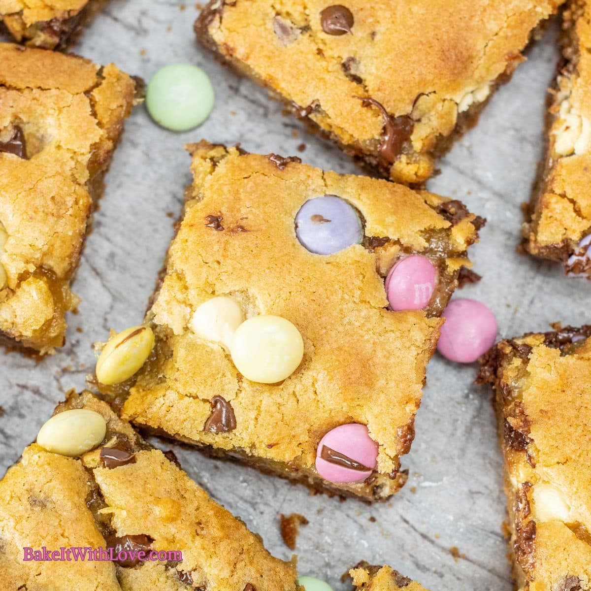 Easter M&M's Cookie Bars