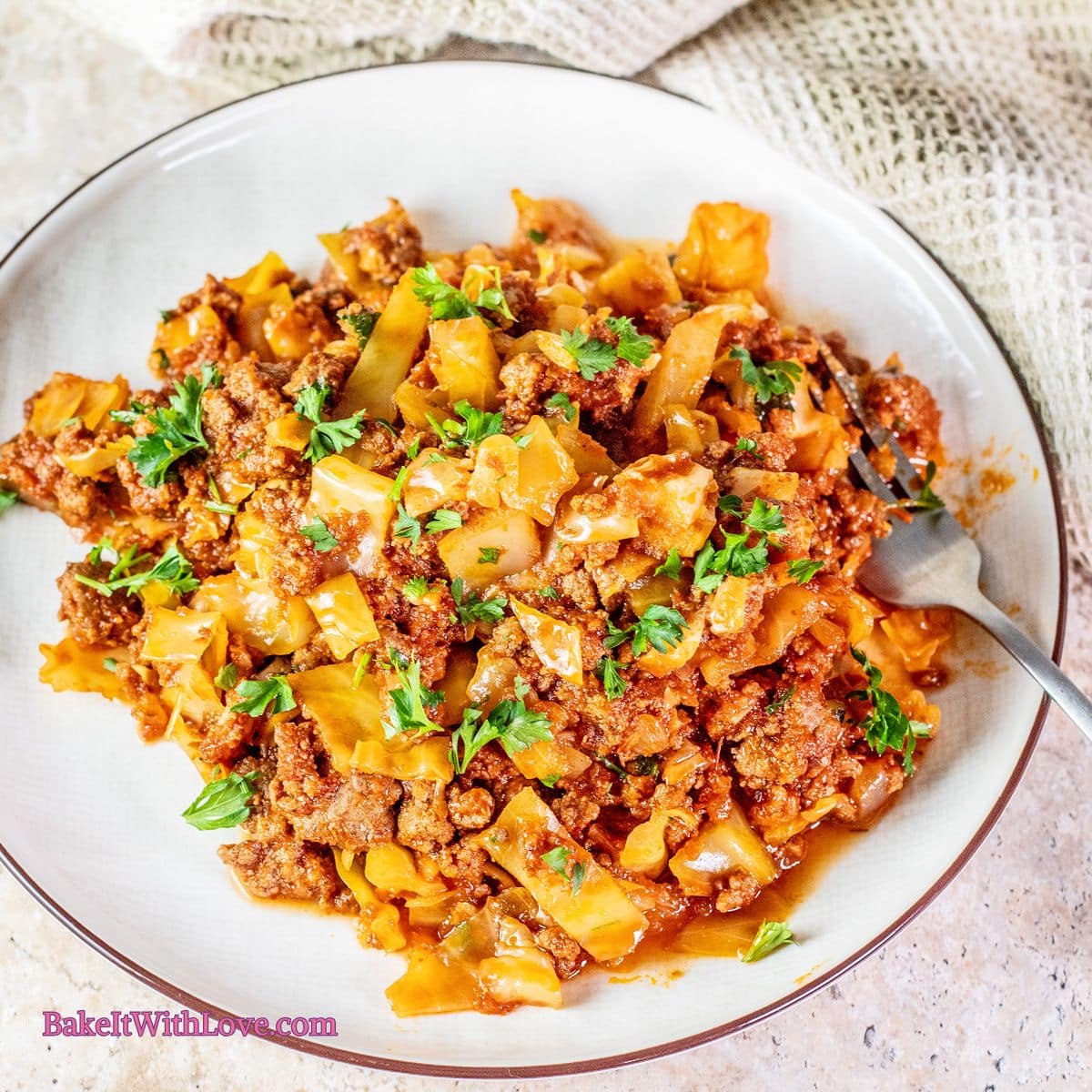 Ground Beef & Cabbage Skillet (Unstuffed Cabbage Roll)