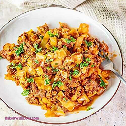 Ground Beef & Cabbage Skillet (Unstuffed Cabbage Roll)
