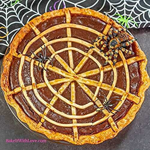 Spiderweb Chocolate Pumpkin Pie