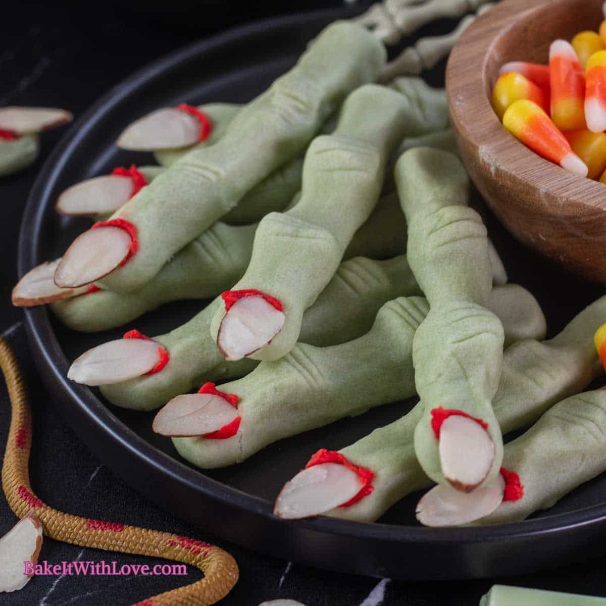 Witch Finger Shortbread Cookies