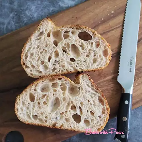 Basic Open Crumb Sourdough Bread (High Hydration)
