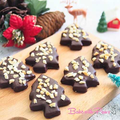 Chocolate Dipped Christmas Cookies