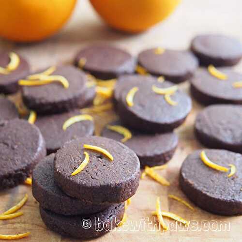 Chocolate Orange Shortbread Cookies