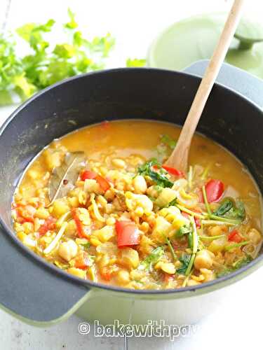 Lentil, Chickpea Vegetable Stew