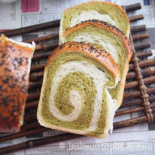 Matcha Swirl Bread (Old Dough Method)