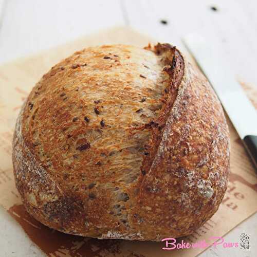 Multigrain Open Crumb Sourdough Bread