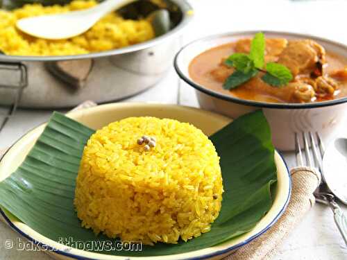 Nasi Kunyit & Kari-Kay (Turmeric Rice & Nyonya Chicken Curry)