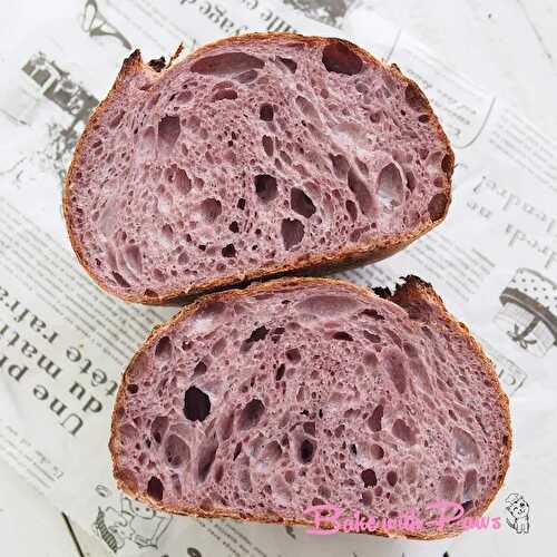 Purple Carrot Open Crumb Sourdough Bread