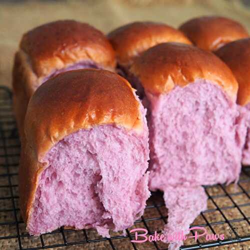Purple Sweet Potato Buns (Old Dough Method)