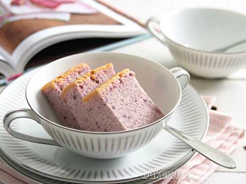 Purple Sweet Potato Ogura Cake