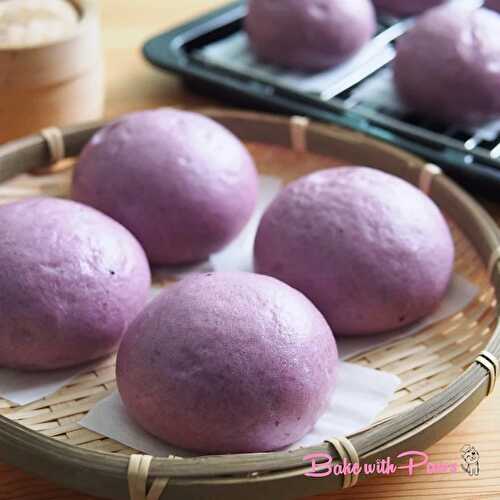 Purple Sweet Potato Steamed Buns (Mantou)