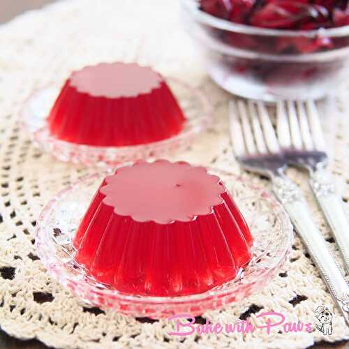 Roselle Konnyaku Jelly