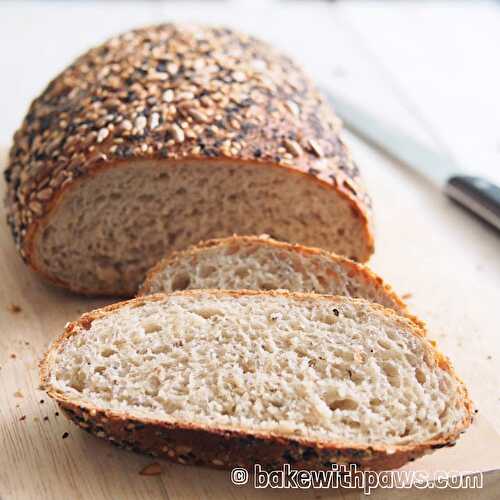 Rye Bread with Chia Seed (Yudane Method)