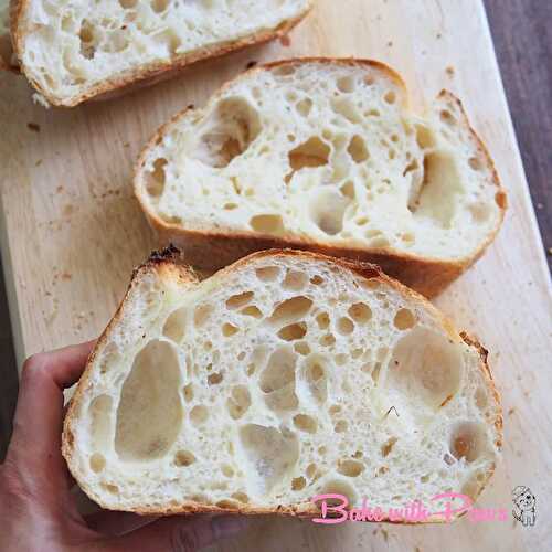 Semola Open Crumb Sourdough Bread
