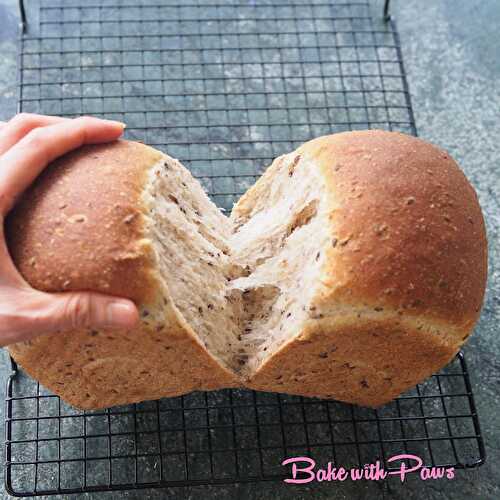 Soaked Multigrain Soft Sourdough Bread