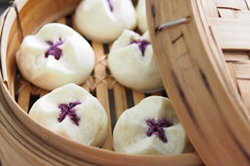 STEAMED BUNS WITH JAPANESE SWEET POTATO FILLING