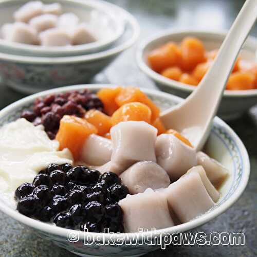 Taiwanese Taro and Sweet Potato Balls Dessert