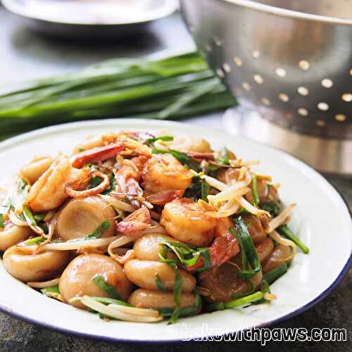 Yam Abacus Seeds Stir-Fried in Char Koay Teow Style