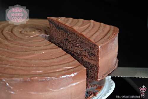 Chocolate Layer Cake with Caramel Ganache