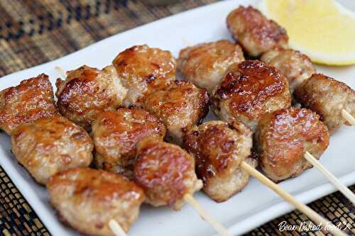 Homemade Grilled Chicken Meatballs (Tsukune)