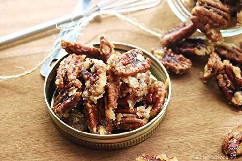 Spicy Glazed Candied Pecans