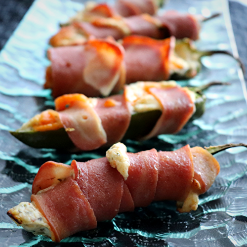 Chicken Wrapped Jalapeno Poppers with 3 Kind Cheese - Fingerlicking Delicious