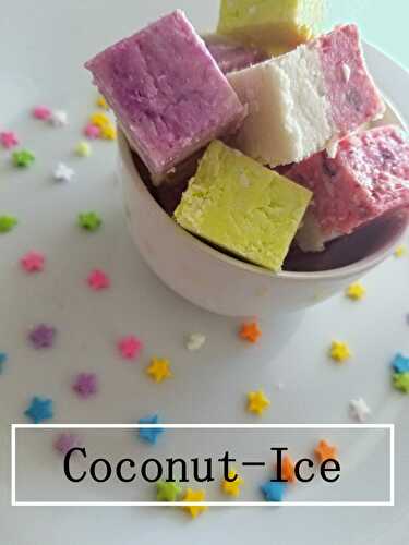 Coconut Ice - 3 Ingr, 5 min to Prep, No-Cook, No-Bake Recipe