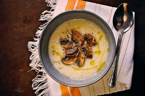 Creamy Cauliflower Soup Vegan - Bimorah