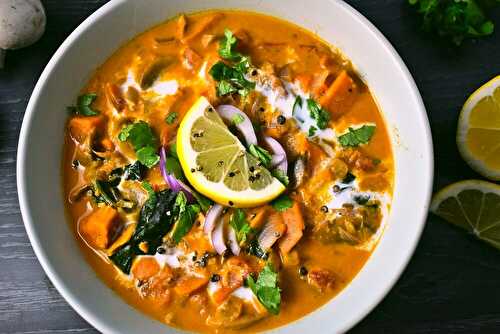 Sweet Potato Mushroom Curry [vegan] - Bimorah