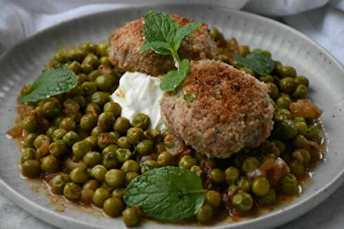 Meatballs with peas
