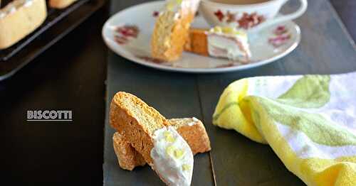 Almond,lemon,ginger biscotti