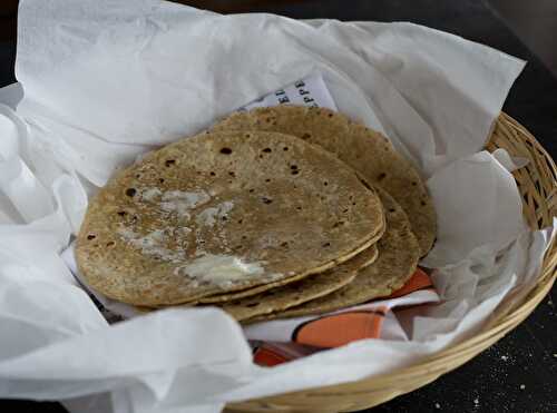 Buttered chapati (whole wheat flatbread)