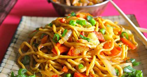 Chili Chicken and Spicy Vegetable Noodles