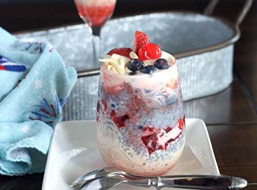 Falooda in red, white and blue 