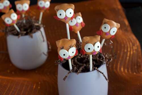 Owl cake pops