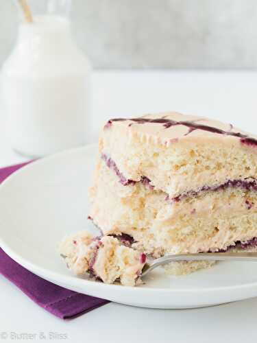 Peanut Butter Mousse & Berry Jam Cake