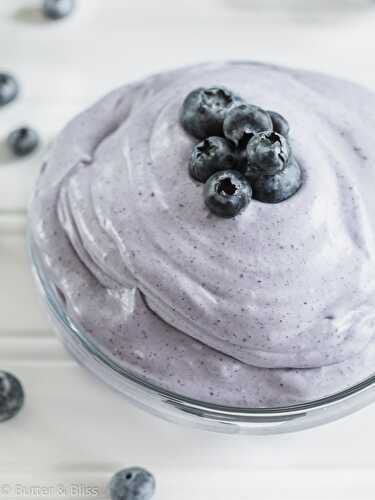 Blueberry Whipped Coconut Cream